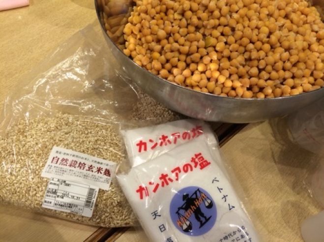 MisoドクターYukaのオーガニックひよこ豆味噌作り