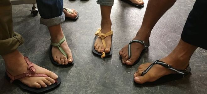 ワラサンでワララン!ソトアソ・ワラーチ作成ワークショップ&試走会