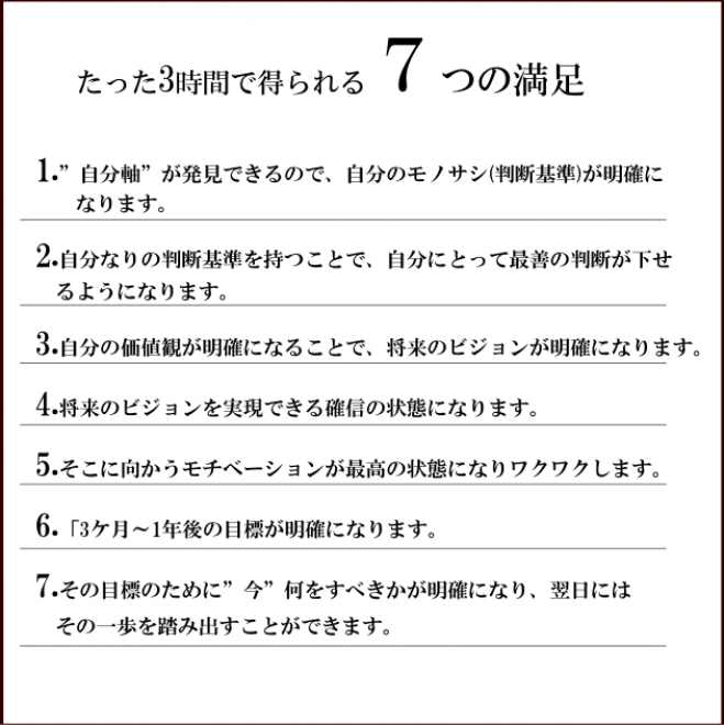 あなたにしかできないことを見つける3時間!