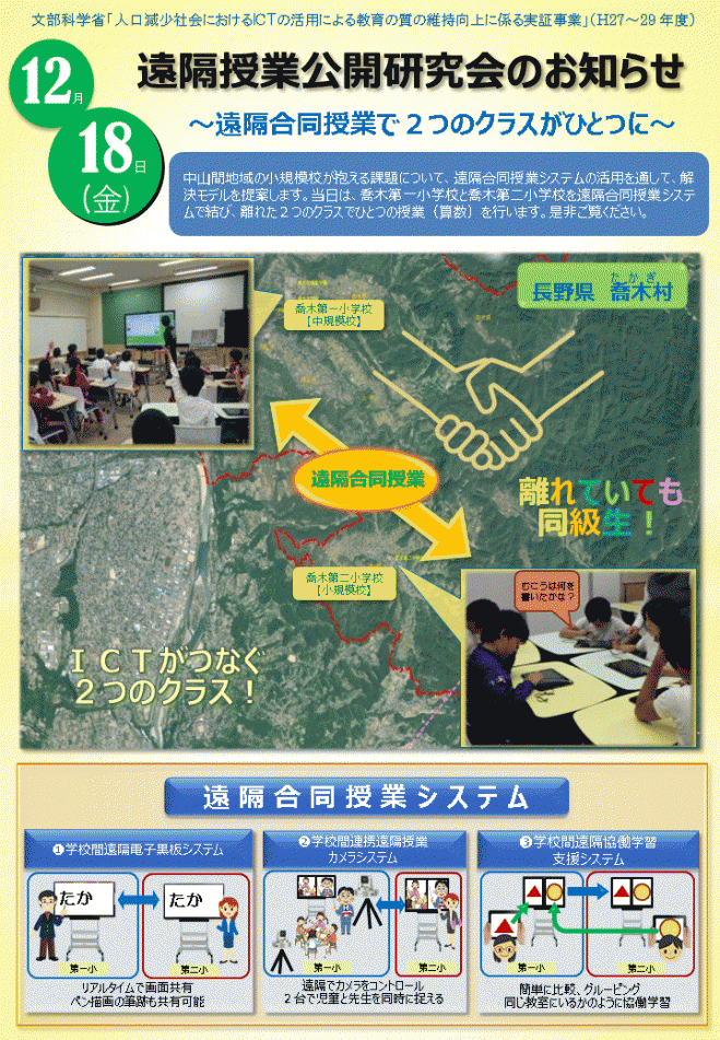喬木村 遠隔授業公開研究会