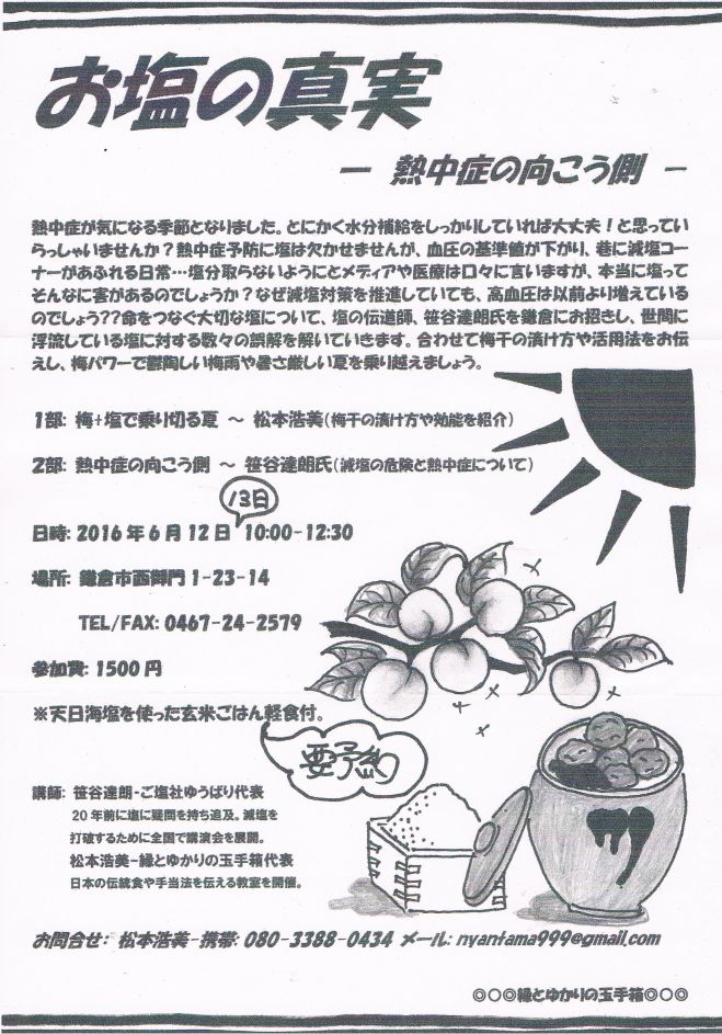 お塩の真実 〜熱中症の向こう側