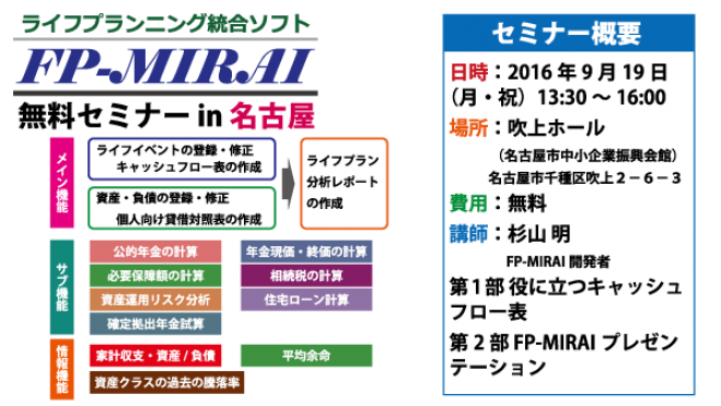 FP-MIRAI無料セミナー in 名古屋