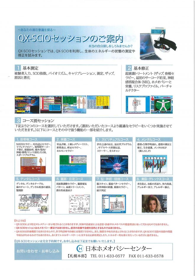 エネルギー測定器 QX-SCIOセッション