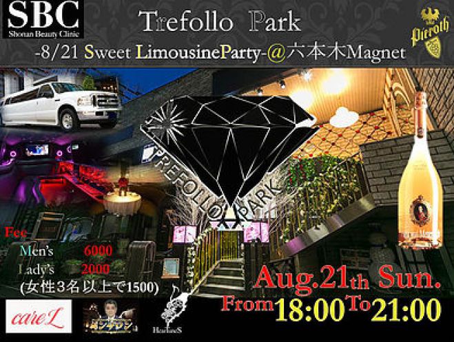 ★8/21(日)【200名規模】【六本木】Trefollo Park - 豪華でゴージャスな大人の恋活、友活パーティー★『MAGNET』開催☆