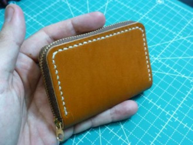 木型仕様のラウンドファスナーコインケースワークショップ