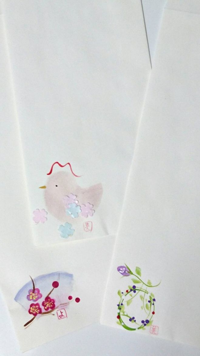 感謝を伝える絵封筒(干支・正月飾りなど)