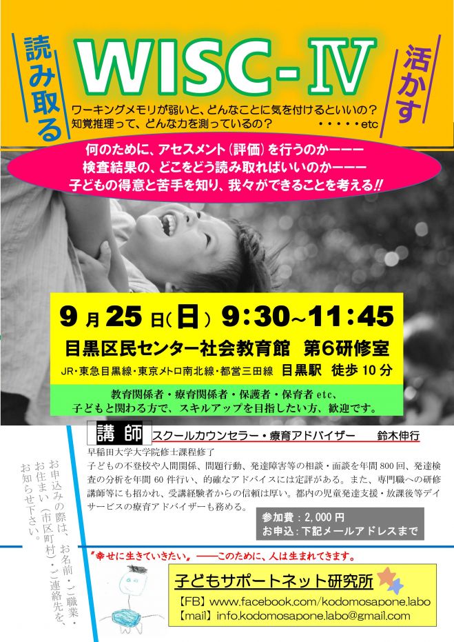 WISC-Ⅳの読み取り方と活かし方