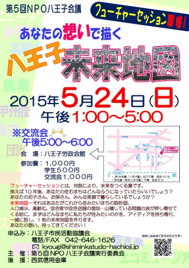 第5回NPO八王子会議「あなたの想いで描く八王子未来地図~フューチャーセッション開催!」