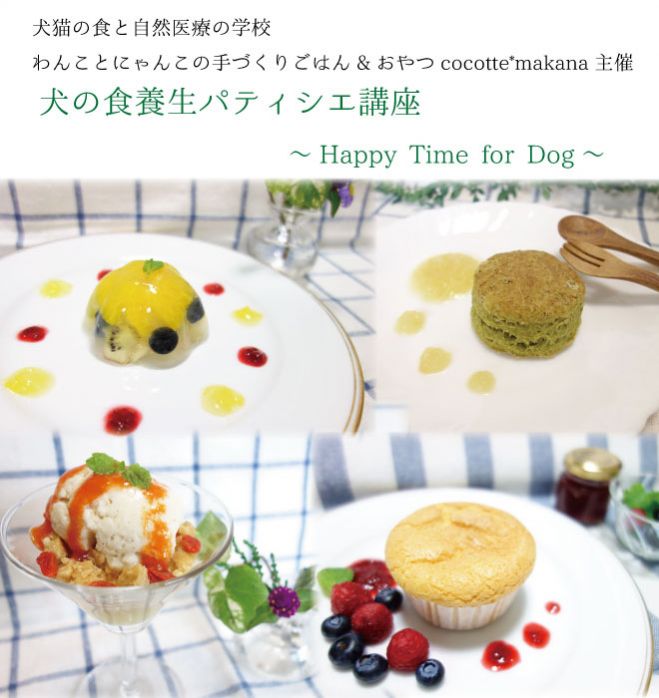 犬の食養生パティシエインストラクター講座~Happy Time for Dog~
