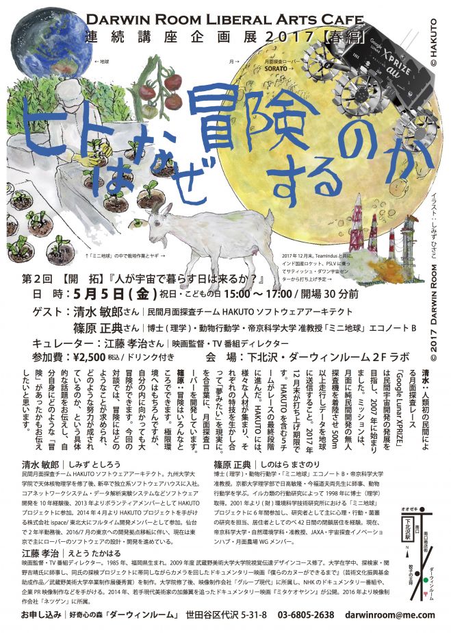 第2回【開 拓】『人が宇宙で暮らす日は来るか?』/連続講座企画展『ヒトはなぜ冒険するのか』