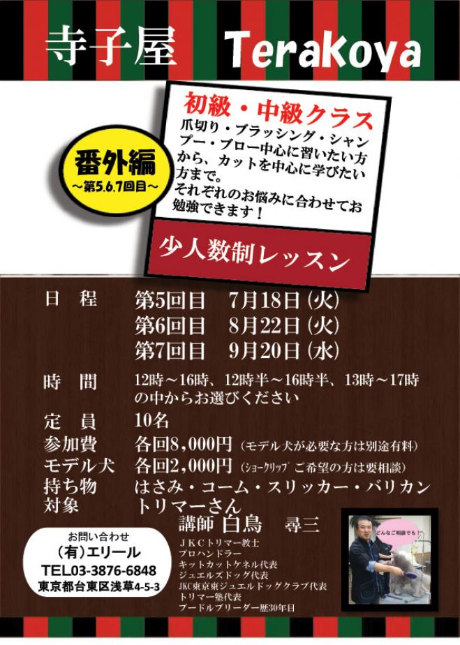 トリマーさんの為の寺子屋 番外編