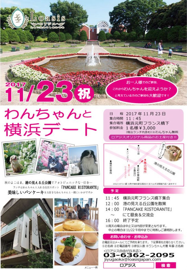 わんちゃんと横浜デート 17年11月23日 神奈川県 こくちーずプロ