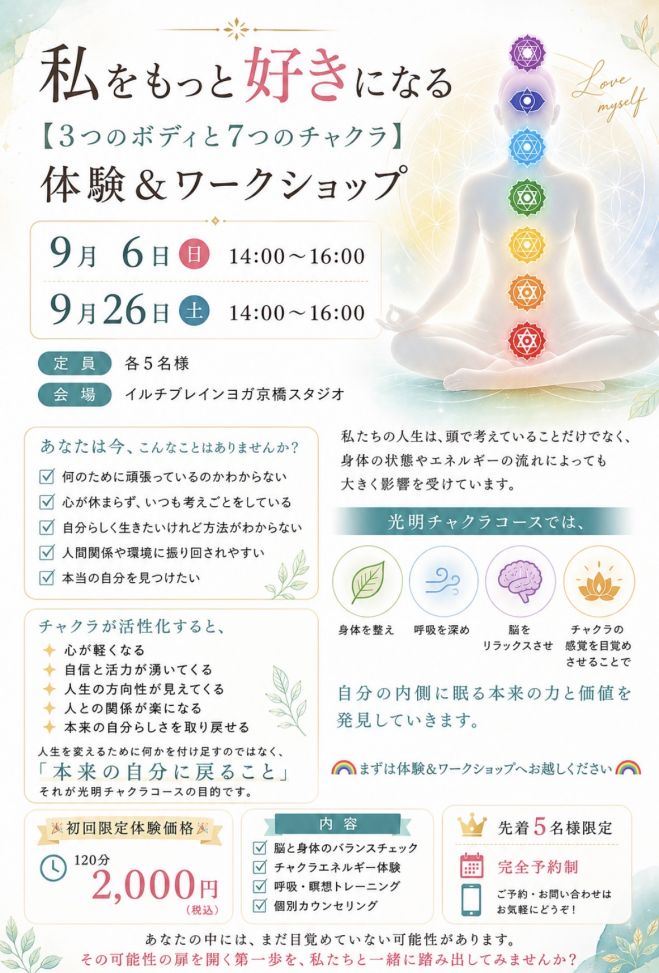 チャクラを開く方法』セミナー・勉強会・イベント - こくちーずプロ