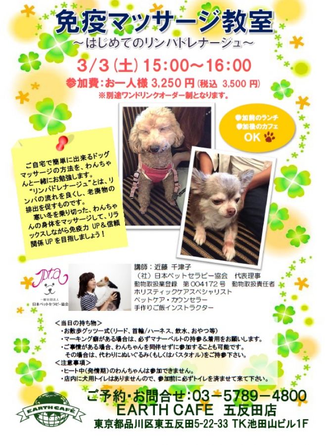 愛犬とマッサージ教室 18年3月3日 東京都 こくちーずプロ 愛犬とマッサージ教室 18年3月3日 東京都 こくちーずプロ
