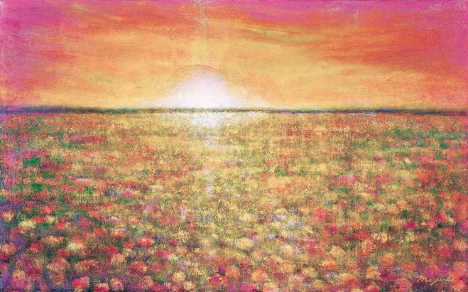 【超稀少　原画】はせくらみゆきさん　花　フラワー原画 超稀少原画】はせくらみゆきさん花フラワー原画