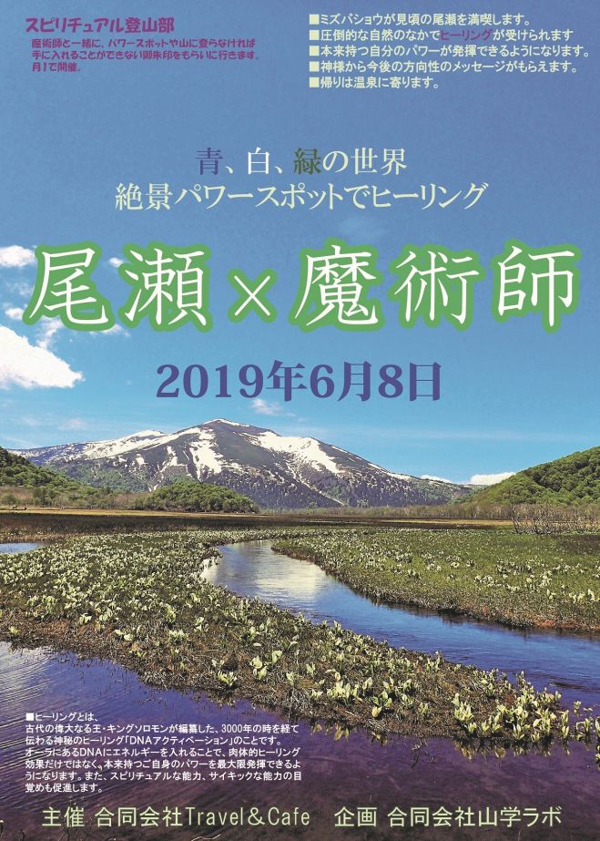 6 7 金 深夜 新宿発 水のパワースポット尾瀬 魔術師 青 白 緑の感動の世界 ベストシーズン尾瀬の大自然でハイキング ヒーリング 19年6月7日 19年6月8日 埼玉県 こくちーずプロ
