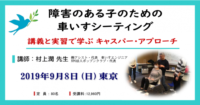 重症児 軽度 障害のある子のための車いすシーティング 講義と実習で学ぶ キャスパー アプローチ 2019年9月8日 東京都 こくちーずプロ