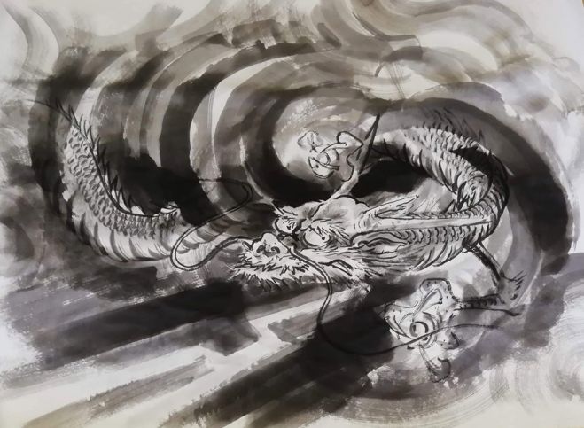 藤原祐寛ライブ 龍神図筆舞 19年11月17日 大阪府 こくちーずプロ