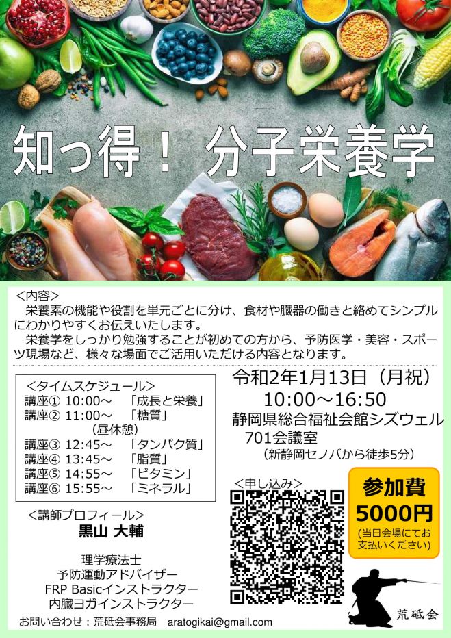 知っ得 分子栄養学 年1月13日 静岡県 こくちーずプロ