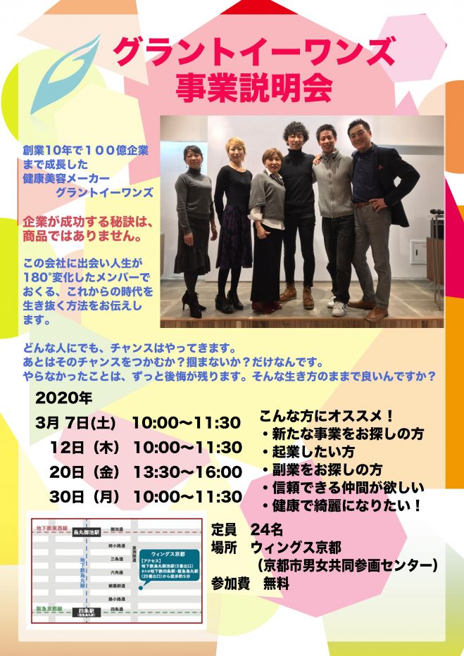 株式会社グラントイーワンズ事業説明会 2020年3月7日【グラント事業