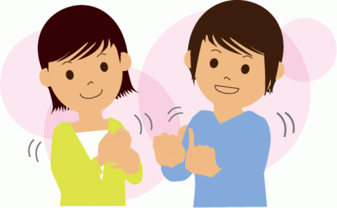 スーパーイラストコレクション 元の手話 あいさつ イラスト