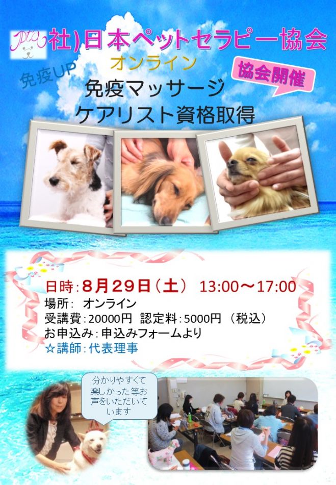 免疫マッサージケアリストオンラインセミナー