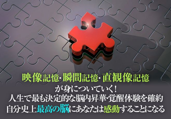 直観像記憶力の天才を後天的に作る訓練法 革命的な直観像記憶力トレーニング 人生最高の決定的脳内体感を100 体験できます 22年9月24日 23年3月26日 東京 大阪 直観像記憶鍛える 東京都 こくちーずプロ