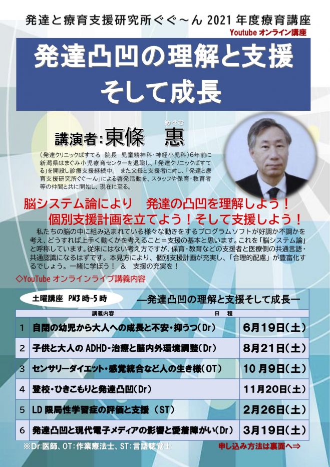 発達と療育支援研究所 ぐぐ ん セミナー 勉強会 イベント こくちーずプロ